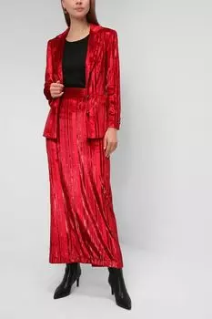 Прямая юбка макси из искусственного бархата Paola Ray