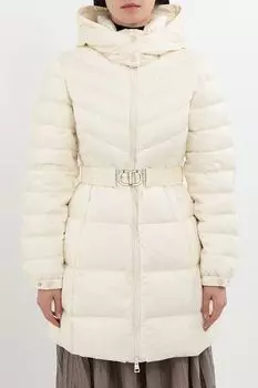 Пуховик с капюшоном и эластичным поясом TWINSET