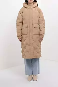 Пуховик с капюшоном и накладными карманами Rinascimento