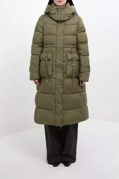 Пуховик с капюшоном и накладными карманами Rinascimento