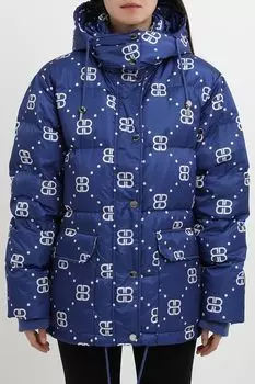 Пуховик с капюшоном с принтом BELUCCI