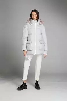 Пуховик с капюшоном удлиненный Diego М