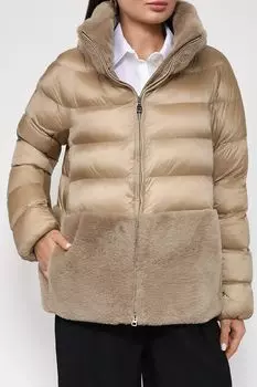 Пуховик с меховой отделкой Geox