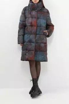 Пуховик с объемным воротником с принтом Gerry Weber