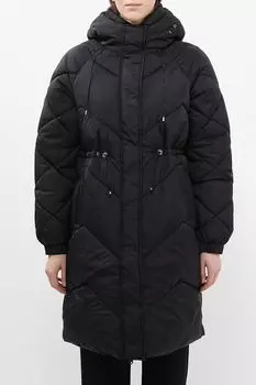 Пуховик стеганый с капюшоном и поясом на кулиске s.Oliver