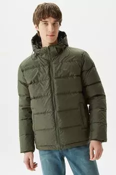 Пуховик стеганый с капюшоном Lacoste