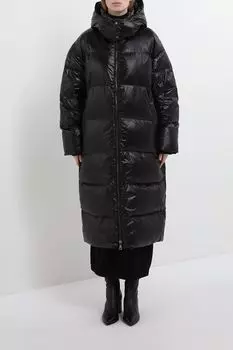 Пуховик удлиненного кроя с капюшоном BELUCCI