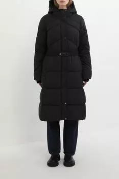 Пуховик удлиненного кроя с капюшоном Comma