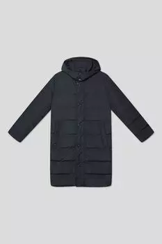 Пуховик удлиненного кроя с капюшоном MADZERINI