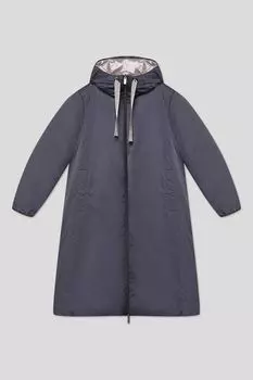 Пуховик удлиненного кроя с капюшоном MADZERINI