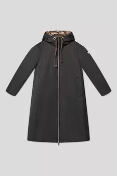 Пуховик удлиненного кроя с капюшоном MADZERINI