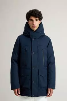 Пуховик удлиненного кроя с капюшоном Woolrich
