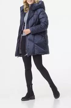 Пуховик удлиненный с капюшоном AVI