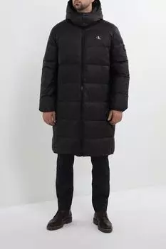 Пуховик удлиненный с капюшоном Calvin Klein Jeans