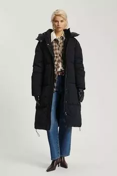 Пуховик удлиненный с капюшоном Nume