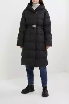 Пуховик удлиненный с капюшоном Pinko