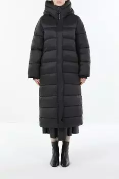 Пуховик удлиненный с капюшоном Piombo