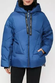 Пуховик утепленный с капюшоном и молниями на рукавах BELUCCI