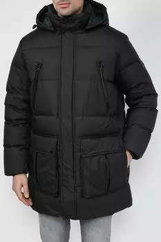 Пуховик утепленный с капюшоном и накладными карманами Marc O'Polo