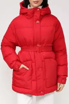 Пуховик утепленный с капюшоном и объемными карманами BELUCCI