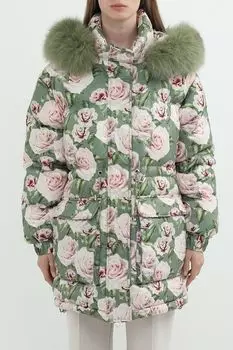 Пуховик утепленный с поясом на кулиске BELUCCI