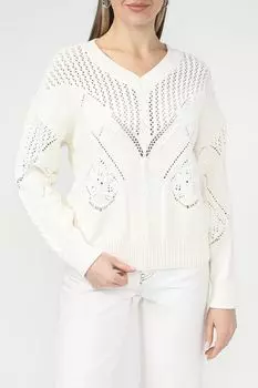 Пуловер ажурный с V-вырезом Auranna