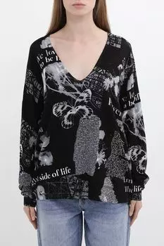 Пуловер c текстовым принтом Desigual