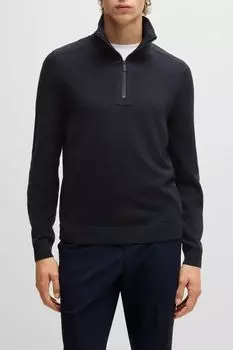 Пуловер c воротником на молнии BOSS