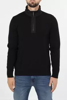 Пуловер хлопковый с воротником на молнии Calvin Klein