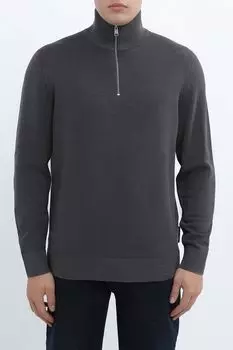 Пуловер хлопковый с воротником на молнии Marc O'Polo
