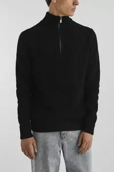 Пуловер хлопковый с воротником на молнии MARCO DI RADI