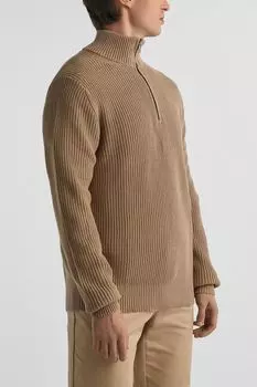 Пуловер хлопковый с воротником на молнии MARCO DI RADI