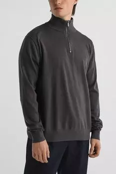 Пуловер хлопковый с воротником на молнии MARCO DI RADI