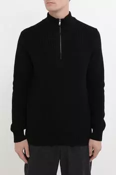 Пуловер хлопковый с воротником на молнии MARCO DI RADI