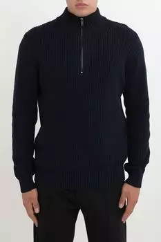 Пуловер хлопковый с воротником на молнии MARCO DI RADI