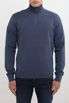 Пуловер хлопковый с воротником на молнии Tommy Hilfiger
