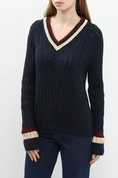 Пуловер хлопковый текстурный Tommy Hilfiger