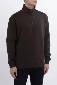 Пуловер из смесового хлопка с воротником на молнии Jack & Jones