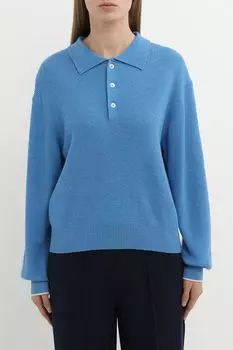 Пуловер из смесовой шерсти с воротником на пуговицах Dunst