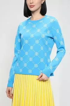 Пуловер из вискозы с монограммой бренда BELUCCI