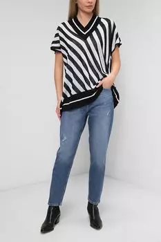 Пуловер из вискозы в полоску Manila Grace