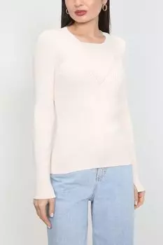 Пуловер из вискозы в рубчик More&More