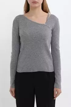 Пуловер с асимметричным вырезом Dunst