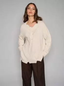 Пуловер с ассиметричным краем ELEGANZZA