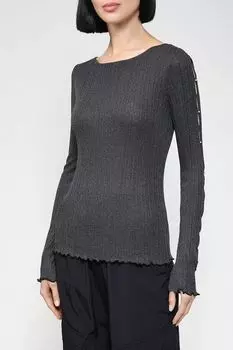 Пуловер с О-вырезом с разрезами на рукавах Guess