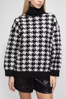 Пуловер с принтом гусиная лапка Perspective