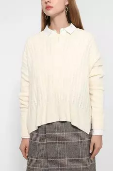 Пуловер с рисунком косы Auranna