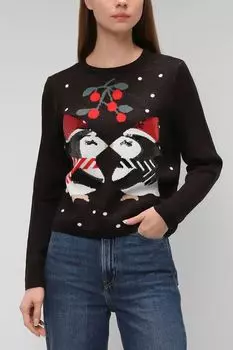 Пуловер с рождественским принтом Only