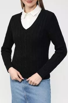 Пуловер с узором косы Piombo