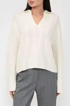 Пуловер с V-вырезом из смесовой шерсти Marc O'Polo